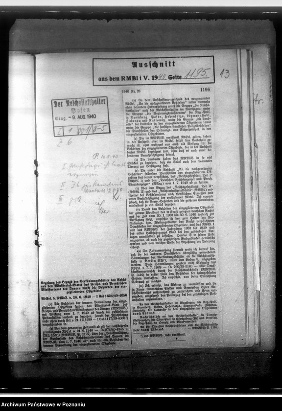 Obraz 17 z jednostki "Przepisy i korespondencja w sprawie dzienników urzędowych, ksiąg adresowanych itp.."