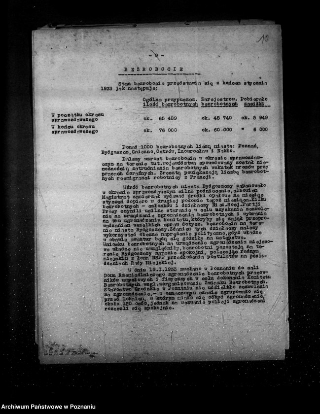 Obraz 15 z jednostki "Sprawozdania okresowe ze stanu bezpieczeństwa za miesiące styczeń-czerwiec 1933 r. /nr 1-6/"