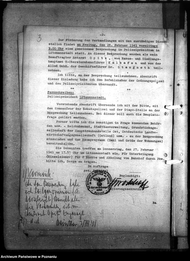 Obraz 7 z jednostki "Neubau. Wohnungen der Polizei - Litzmannstadt"