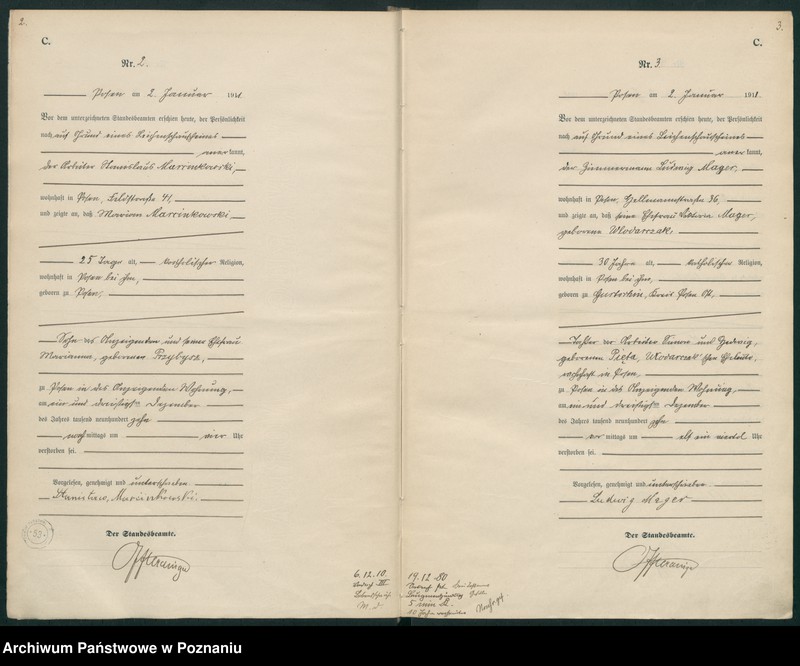 Obraz 4 z jednostki "Księga miejscowa zgonów tom I [Rejestr główny zgonów]"