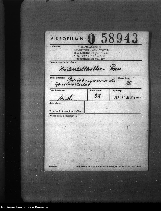 Obraz 2 z jednostki "Podział czynności dla Gaueinsatztab"