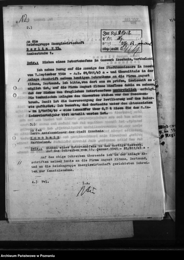 Obraz 16 z jednostki "Gaswerk - Koschmin (Koźmin)"