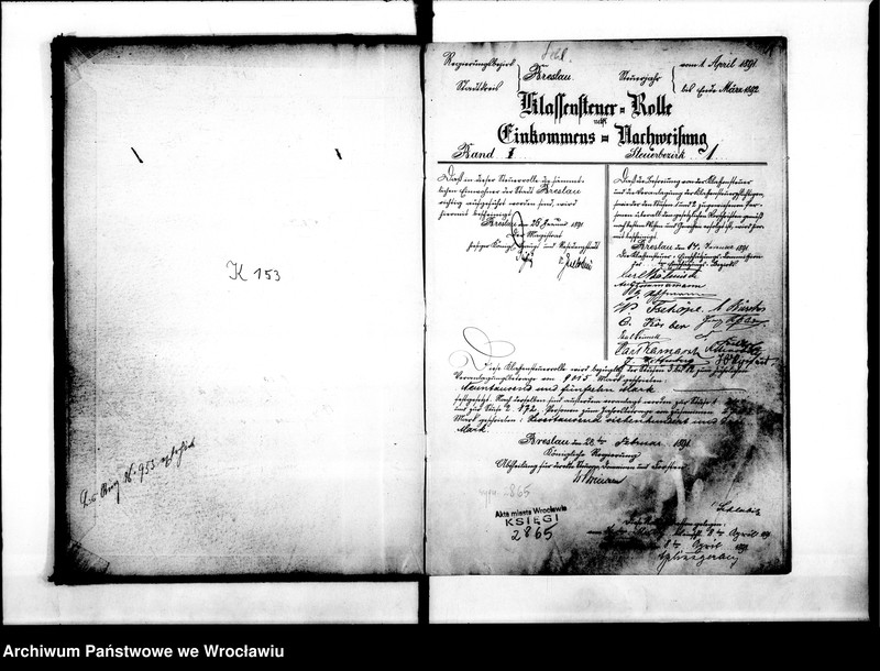 image.from.unit.number "Klassensteuerolle nebst Einkommens Nachweisung"