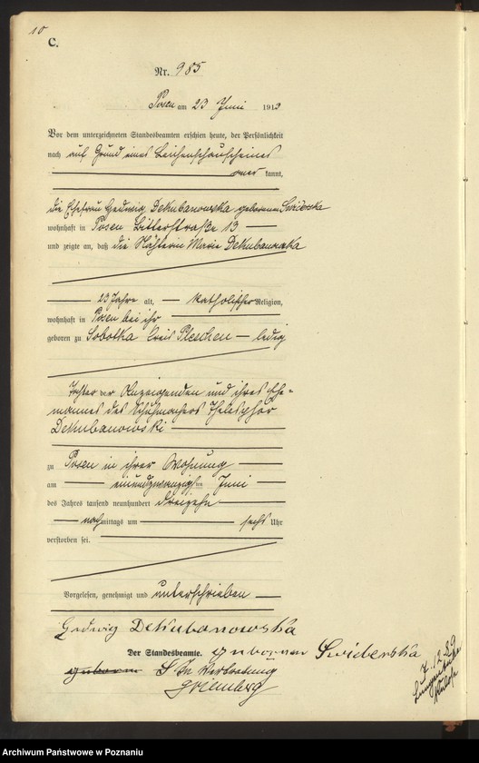 Obraz 12 z jednostki "Księga miejscowa zgonów tom III [Rejestr główny zgonów]"