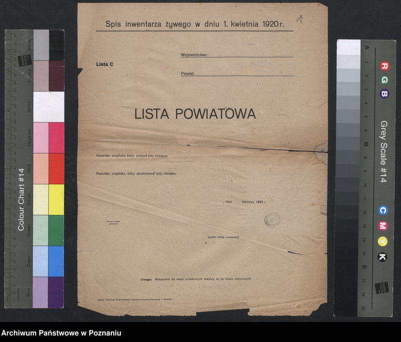 Obraz 3 z jednostki "[Spis inwentarza żywego - wykaz liczby koni w poszczególnych powiatach województwa pomorskiego]"