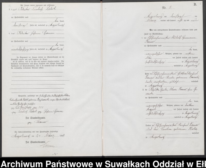 image.from.unit.number "Heiraths-Neben-Register des Preussischen Standes-Amtes Angerburg Kreis Angerburg"