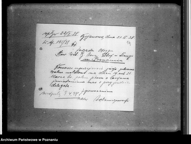 Obraz 18 z jednostki "Sprawy organizacyjne i personalne - członkowie zarządu, korespondencja"