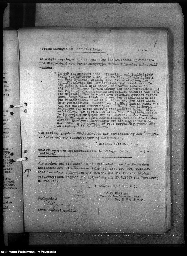 Obraz 11 z jednostki "Rundschreiben des Sparkassen- und Giroverbandes Wartheland"