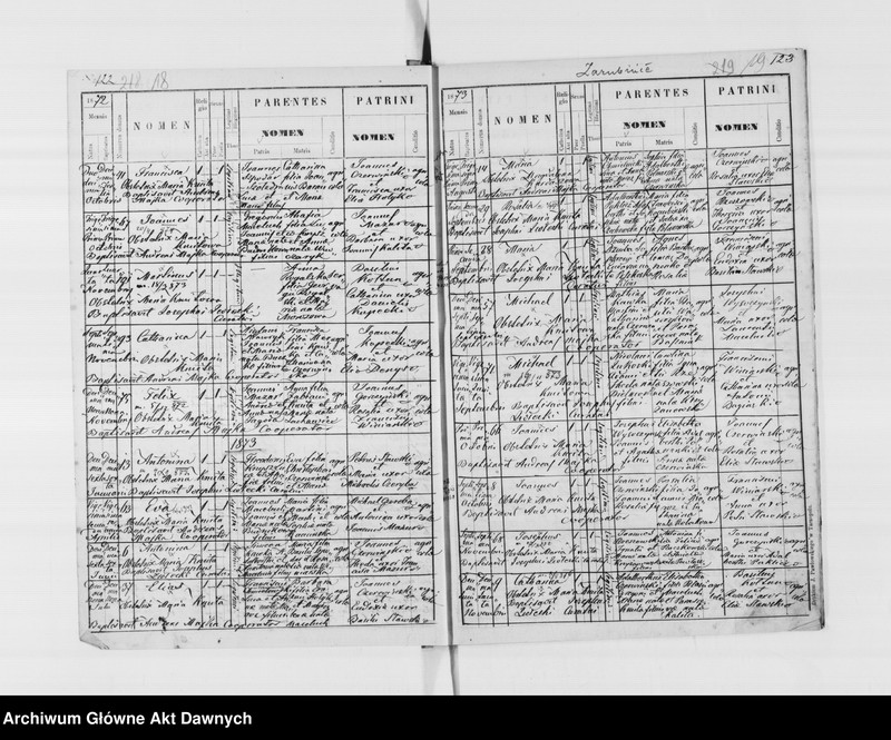 image.from.unit.number "Parafia: Ostapie (Grzymałów)*. Dekanat: Skałat. Księga metrykalna urodzeń tylko dla wsi Zarubińce. Tom I."