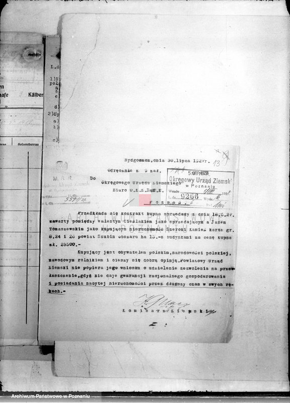 Obraz 17 z jednostki "/Sprawa przewłaszczenia na rzecz Tomaszewskiego nieruchomości w Szerokim Kamieniu powiecie szubińskiego"