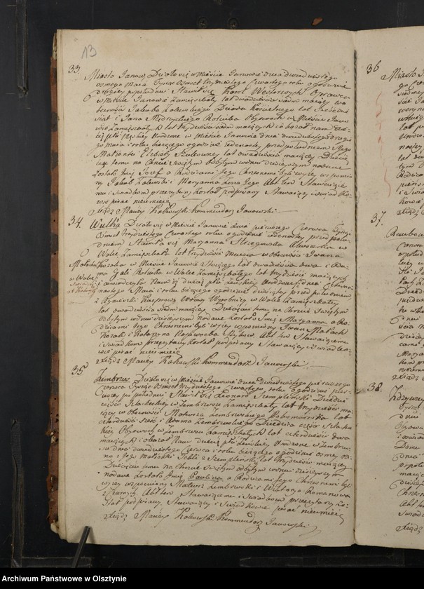 image.from.unit.number "Akta Urodzenia, Zeyścia y Małżeństw Gminy Janowskiey Obwodu Przasnyskiego Wojewodztwa Płockiego za Rok 1834"