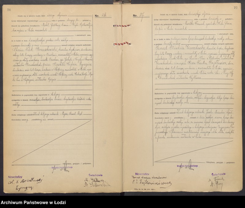 Obraz 16 z jednostki "Akta małżeństw od numeru 1 do numeru 692"