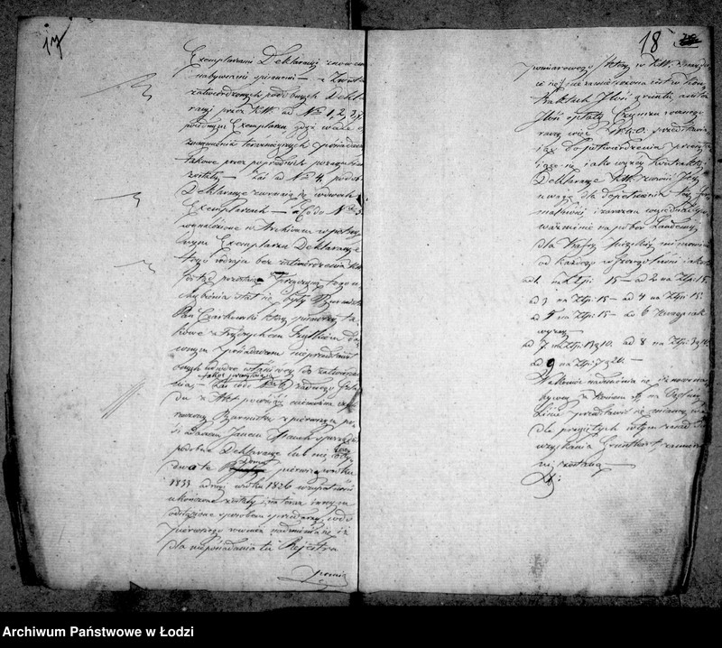 Obraz 15 z jednostki "Akta tyczące się zmian właścicieli placów czynszowych w Nowym Mieście"