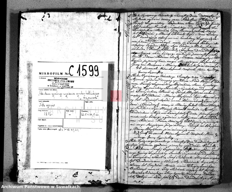 Obraz 3 z jednostki "Księga Aktów Zeyscia Gminy Leypuńskiej Od 1 go Stycznia 1816 Ru"