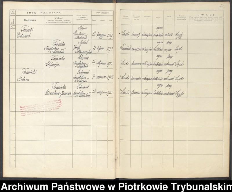 Obraz 9 z jednostki "[Księga ludności stałej wsi: Laski, Świerczyńsko]"