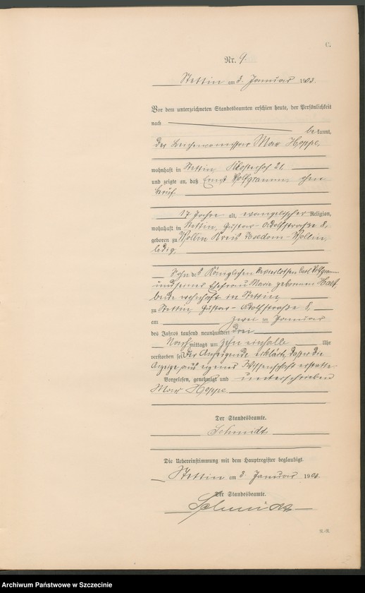 image.from.unit.number "Sterbe-Register (Neben-Register) Band I"