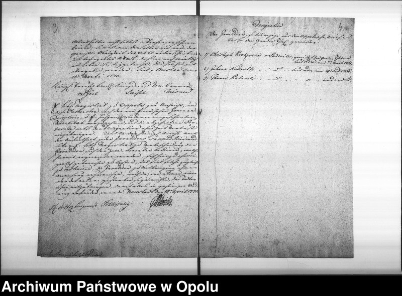 Obraz 7 z jednostki "Acta des Magistrats zu Oppeln von Aufnahme der Invaliden, deren Versorgung und Gnaden Gehalt ingleichen den jährlichen Eingaben von 1769 bis Vol. I"