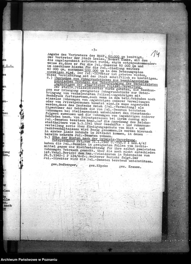 Obraz 20 z jednostki "Polizeikaserne in Leslau. Wohungen für Polizeiangehörigen in Leslau. Polizeigefängnis in Leslau"