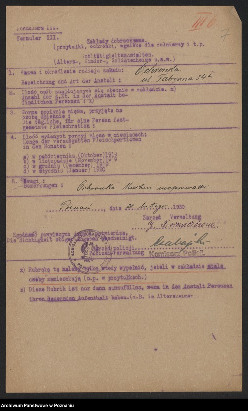 Obraz 9 z jednostki "[Wykaz szpitali i innych zakładów opiekuńczych działających na terenie Poznania]"