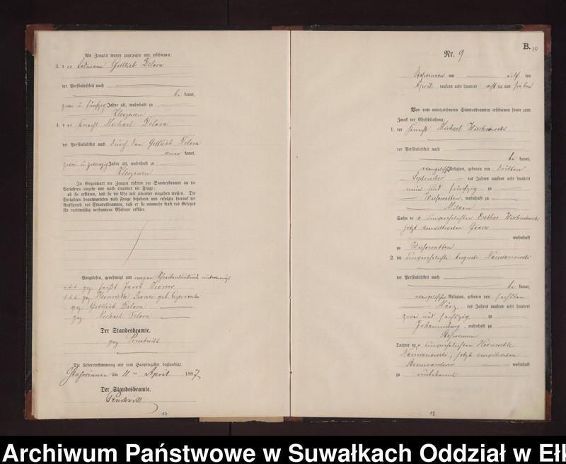 image.from.unit.number "Heiraths-Neben-Register des Preussischen Standes-Amtes Stasswinnen Kreis Loetzen"