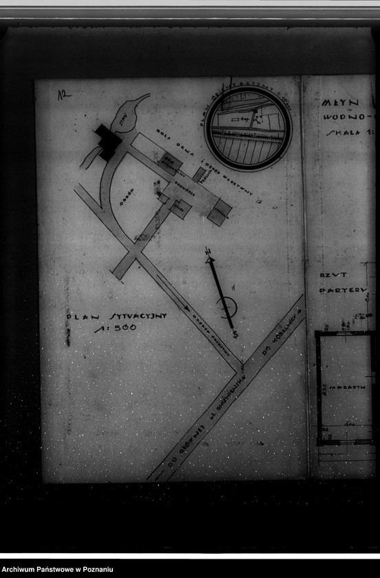 Obraz 16 z jednostki "/Plan urządzenia młyna wodno-elektrycznego w Poznaniu ul. Gnieźnieńska 47/"