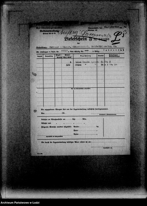 Obraz 17 z jednostki "306 Rucksack L-Z. [Korespondencja, zamówienia i kalkulacje]"