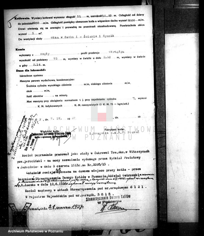 Obraz 8 z jednostki "Zjednoczone Cukrownie Witaszyce - Zduny nr woj. kotła 3815"