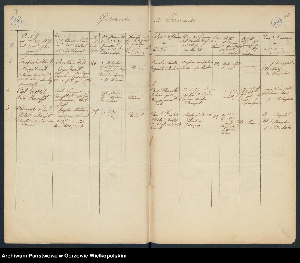 image.from.unit.number "Duplikate des Militär-Kirchenbuches zu Landsberg an der Warthe (dotyczy 3 und 4 Eskadron des König. 3 Dragoner Regiment, 3 Bataillon des 8 Landwehrregiment, III Dragonerregiment und der Landgensarmerie der III Brigade, 2 Königl. Dragonerregiment"