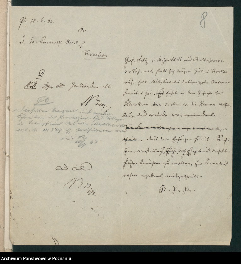 Obraz 12 z jednostki "A. betr. die gräfliche Familie Mycielski"