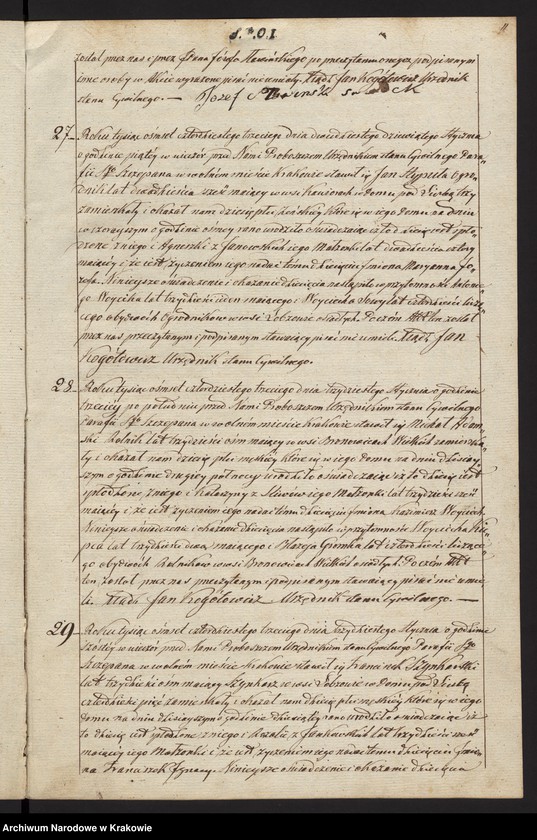image.from.unit.number "Akta Urodzenia, Uznania i Przysposobienia Parafii S Szczepana w Krakowie na Piasku r. 1843"