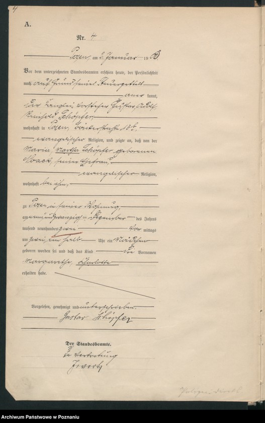 Obraz 7 z jednostki "Księga urodzeń tom I"