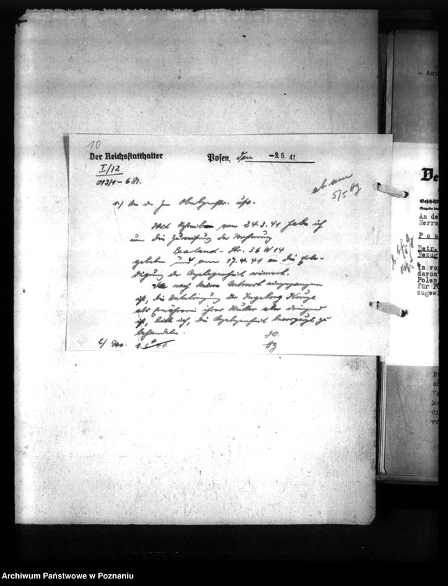 Obraz 14 z jednostki "Wohnungszuweisungen für Deutsche. Verdrängung der Polen."