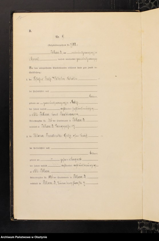 image.from.unit.number "Heiraths-Haupt-Register Nr 1 - 42 i 1 - 29"