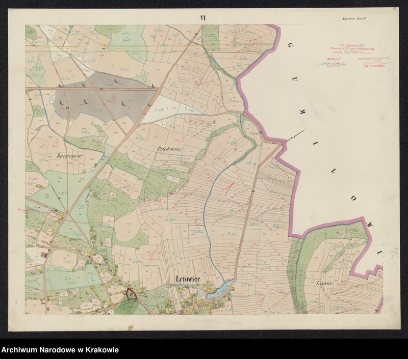 image.from.unit.number "Łętowice sammt der Ortschaft Dębina Łętowska in Galizien Bochnier Kreis Bezirk Radlow [Radłów]"