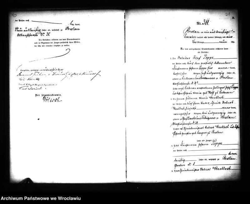 image.from.unit.number "Heiraths-Haupt-Register Breslau I 1874 Band 2"