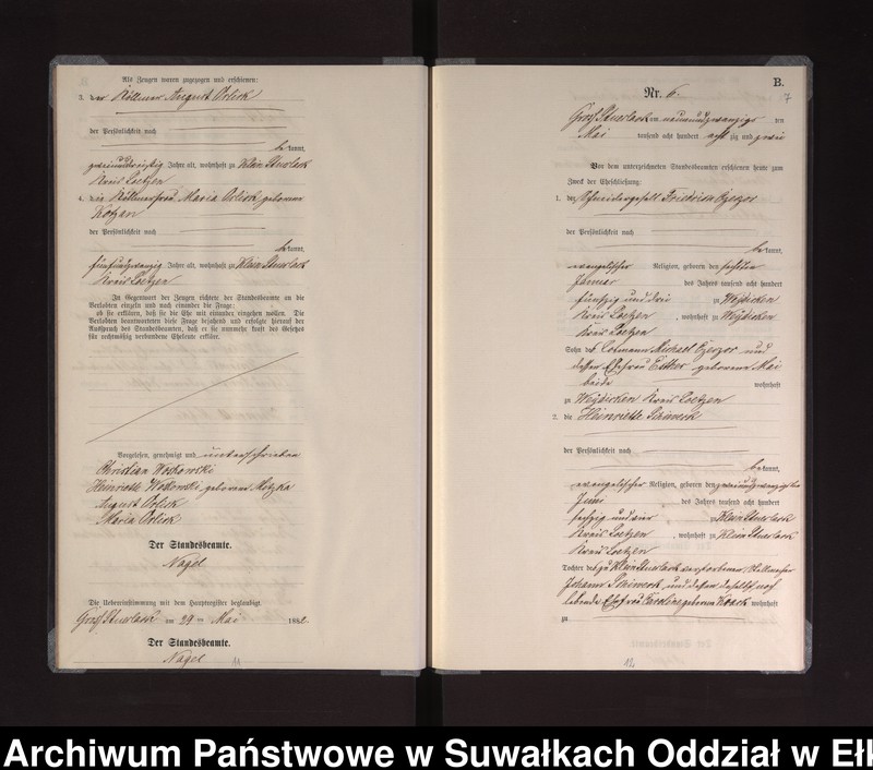 image.from.unit.number "Heiraths-Neben-Register des Preussischen Standes-Amtes Gross Stüerlack Kreis Loetzen"