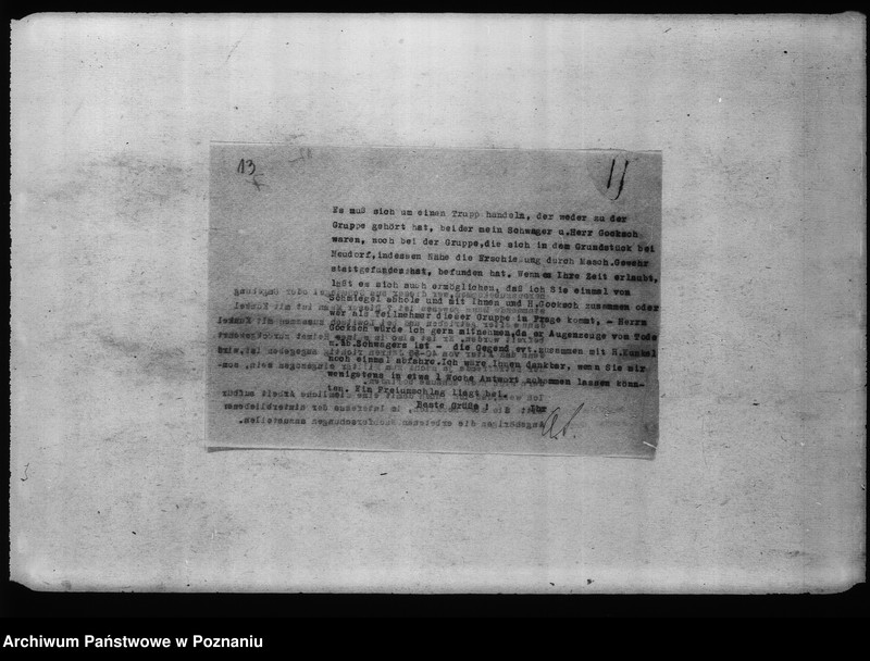 Obraz 18 z jednostki "Anzeigen im Ortdentuhen Berbachter am 2.8.1941 bert. Lültemeger - Herrenhofen, b. Schroda (Środa)"