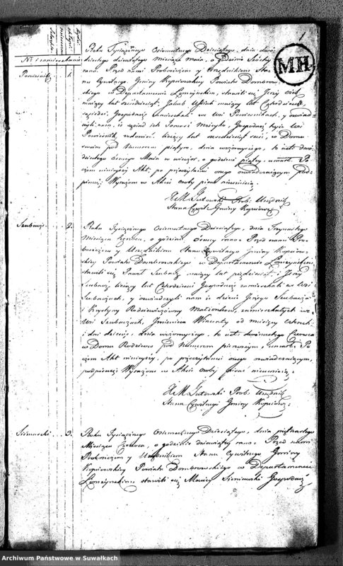 Obraz 4 z jednostki "Akta Zeszłych Gminy Kopciowskiey od 1-go Maia 1810 R."