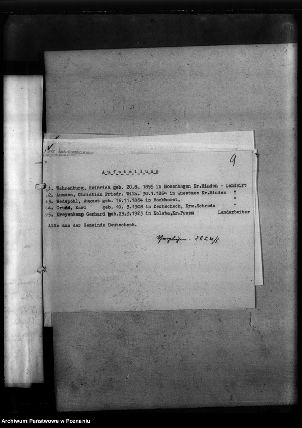 Obraz 13 z jednostki "Kreis Schroda (Środa).Korespondencja i wykazy Niemców, którzy zginęli w 1939 roku"