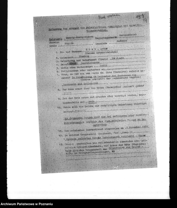 Obraz 18 z jednostki "Amtliche Meldungen Kreis Rypin"