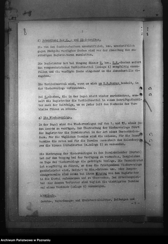 Obraz 12 z jednostki "Organisation und Führung der Registraturen bei der Behörde des Reichsstatthalters im Reichsgau Wartheland"