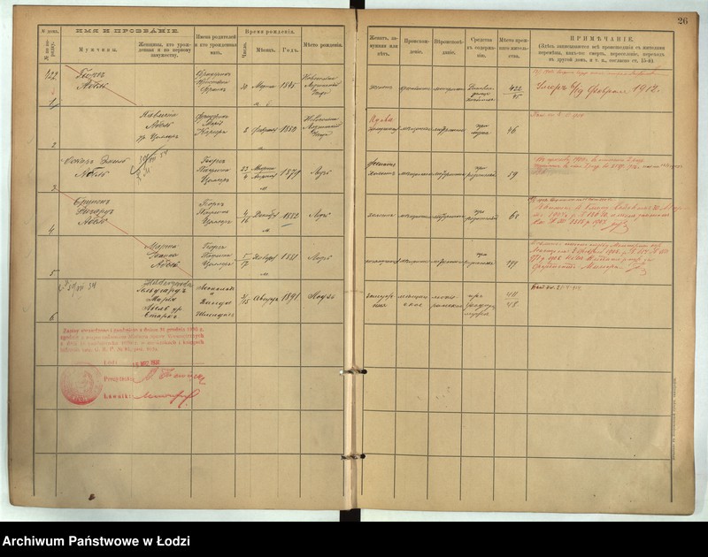 Obraz 19 z jednostki "[Księga ludności stałej m. Łodzi guberni piotrkowskiej nr domu 422-425]"