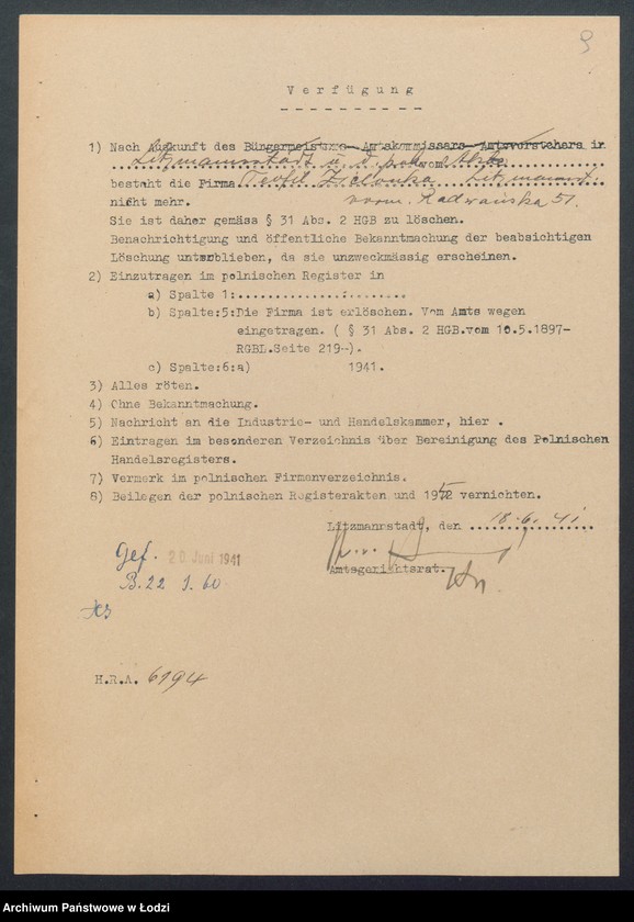 Obraz 11 z jednostki "Teofil Zielonka- handel win, wódek i towarów kolonialnych"