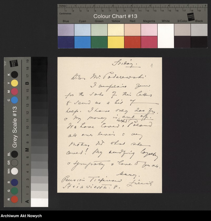image.from.unit.number "Magg Mary; Załączniki: list H. Paderewskiej do p. Avery, z 1915 r.; L.1"