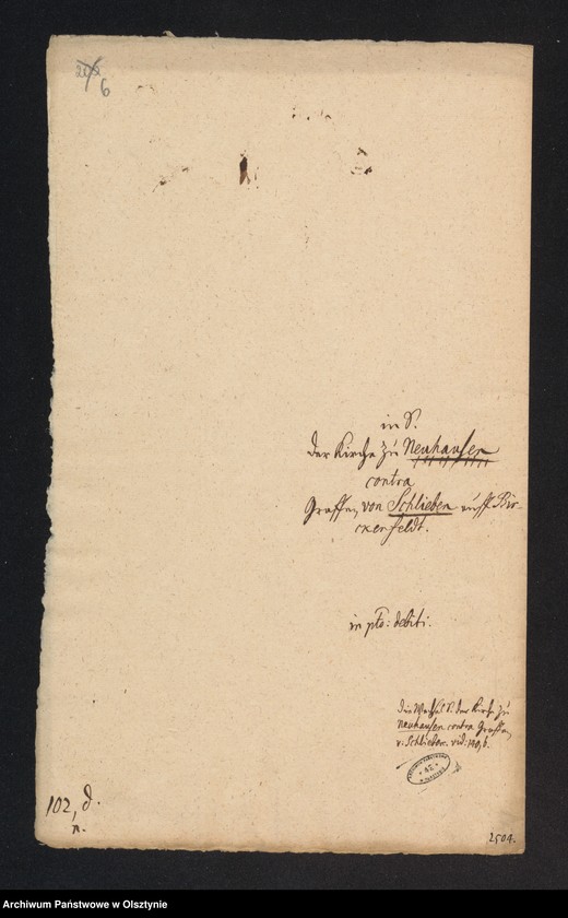 image.from.unit.number "[Spór Kościoła w Romnowie/Neuhausen z Grafem von Schlieben o dług]"