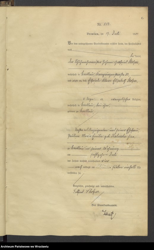 image.from.unit.number "Sterbe-Haupt-Register Breslau IV 1904 Band 3"