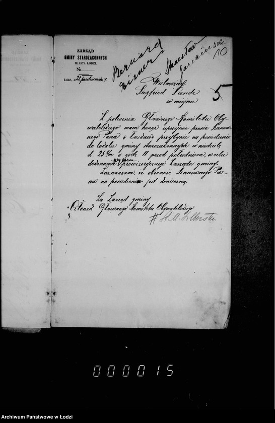 Obraz 13 z jednostki "Protokóły Zarządu Gminy Starozakonnych m. Łodzi [od 15 października 1914 r.]"