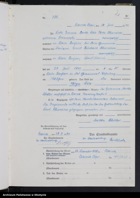 Obraz z jednostki "Geburtenbuch/Zweitbuch/Tom II,Nr 388 - 706"