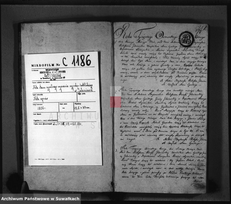 image.from.unit.number "Akta Zeyścia Gminy Jeleniewskiey Roku 1808"
