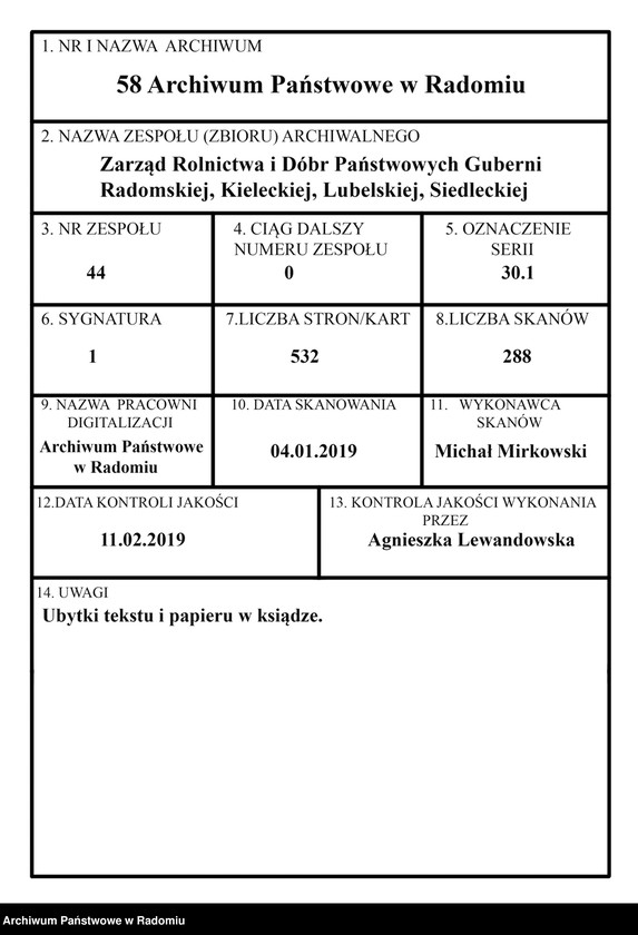image.from.unit.number "Lustracja klucza bodzeckiego 1789 roku [oraz] lustracja klucza cisowskiego"
